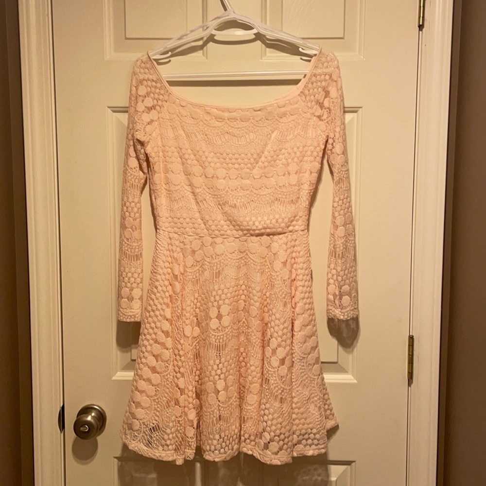 Pretty pink dress.